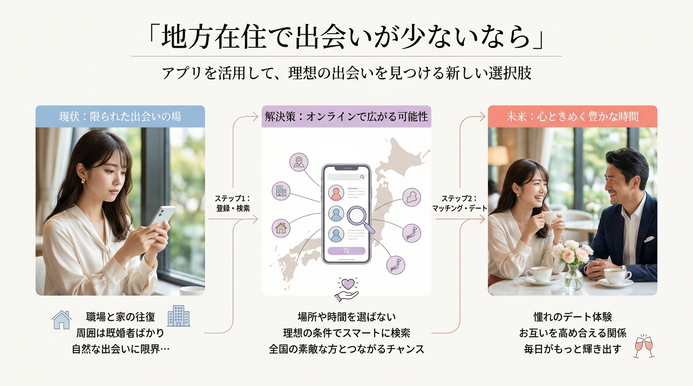 地方在住で出会いが少ないなら