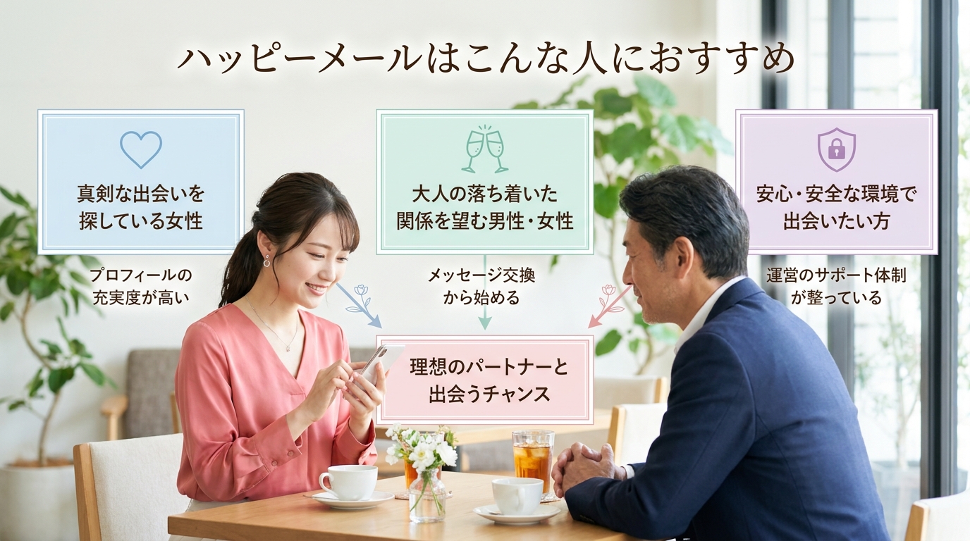 ハッピーメールはこんな人におすすめ