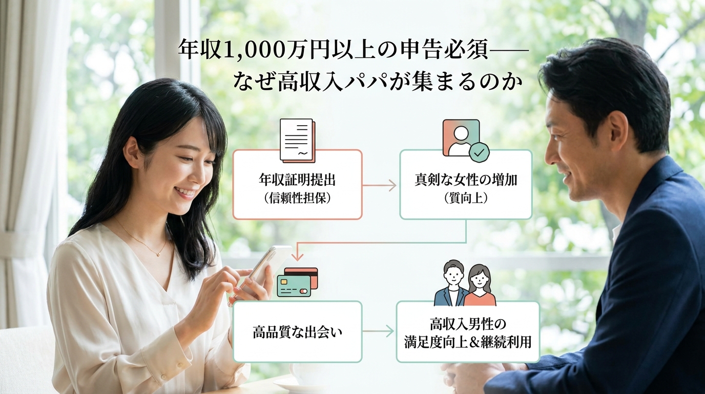年収1,000万円以上の申告必須——なぜ高収入パパが集まるのか