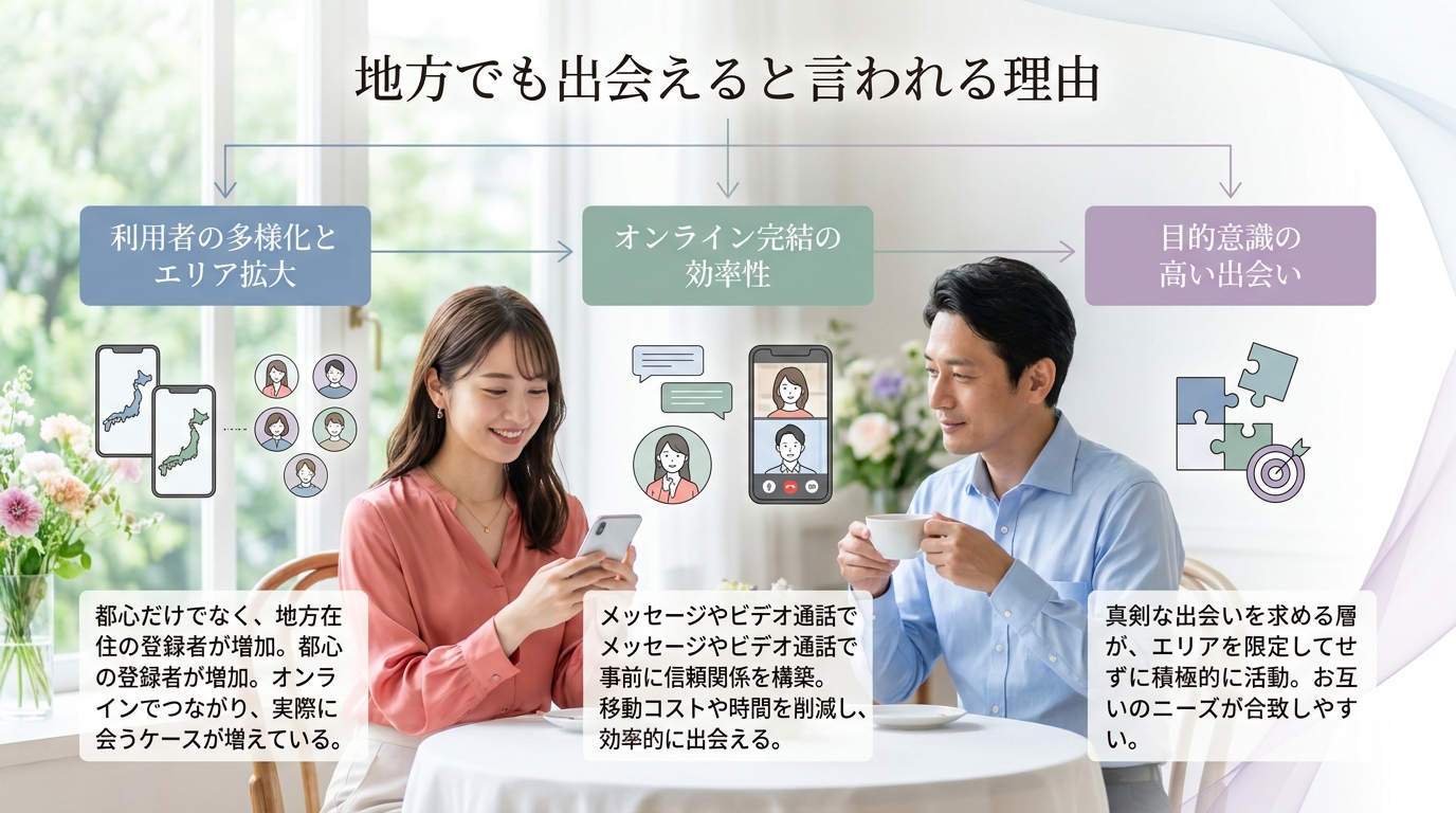 地方でも出会えると言われる理由